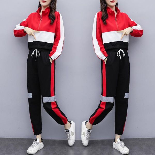 two piece dress casual sports suit female 2021 korean version of the loose spring fashion long-sleeved lapel pant outfits, White
two piece dress casual sports suit female 2021 korean version of the loose spring fashion long-sleeved lapel pant outfits, White