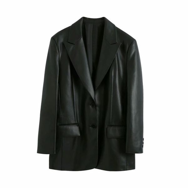 women's leather & faux black pu jacket loose suit blazer spring and autumn european american style coat ns2503
women's leather & faux black pu jacket loose suit blazer spring and autumn european american style coat ns2503