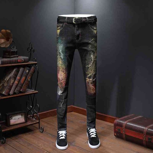 inkjet graffiti ripped jeans men casual slim straight mens jeans cotton denim pants ropa de hombre plus size 210527, Blue
inkjet graffiti ripped jeans men casual slim straight mens jeans cotton denim pants ropa de hombre plus size 210527, Blue