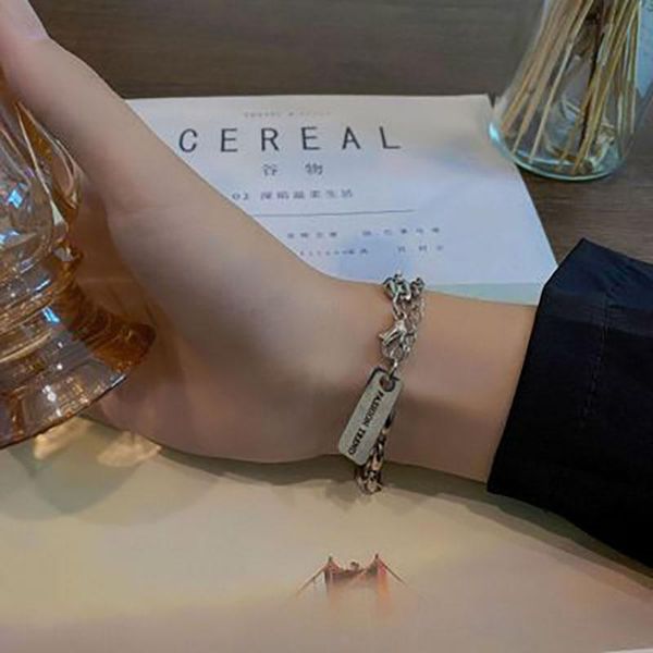 charm bracelets hip- geometric stainless steel bracelet lettter for women fashion jewelry accessories, Golden;silver
charm bracelets hip- geometric stainless steel bracelet lettter for women fashion jewelry accessories, Golden;silver
