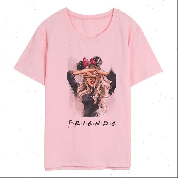 summer cartoon friends print pink womens t shirt harajuku kawaii casual cotton, White
summer cartoon friends print pink womens t shirt harajuku kawaii casual cotton, White