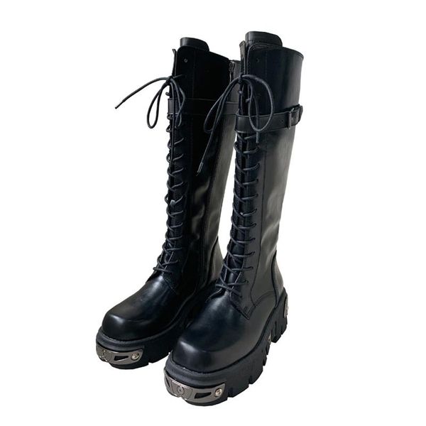 boots autumn winter style thick-soled handsome motorcycle women's british small knee-high cross strappy, Black
boots autumn winter style thick-soled handsome motorcycle women's british small knee-high cross strappy, Black