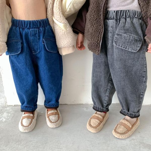 jeans korean style winter children inner fleece warm baby boys girls loose casual denim pant 1-6y, Blue
jeans korean style winter children inner fleece warm baby boys girls loose casual denim pant 1-6y, Blue