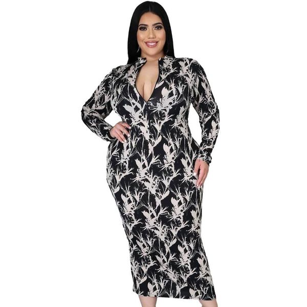 plus size dresses haoohu autumn winter long sleeve dress elegant zipper turtleneck floral print slim bodycon pencil women clothing, Black
plus size dresses haoohu autumn winter long sleeve dress elegant zipper turtleneck floral print slim bodycon pencil women clothing, Black