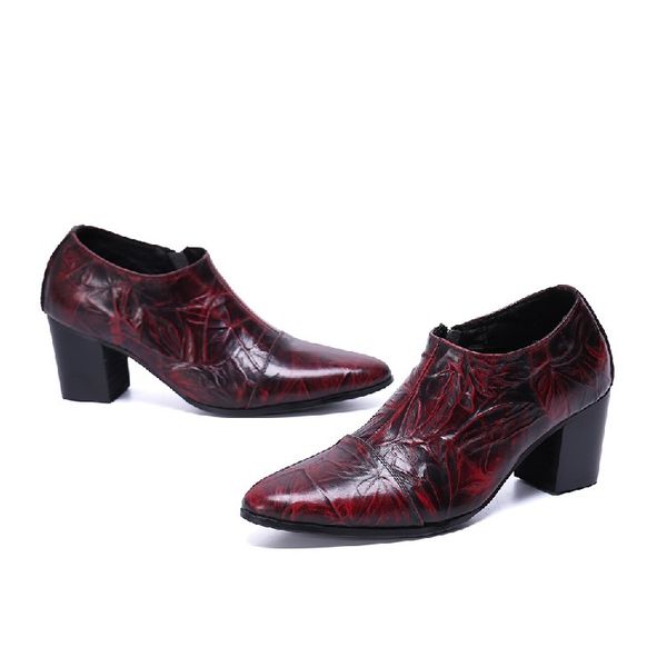 fashion high heels men genuine leather shoes pointed toe slip on for men dress nightclub formal shoes zapatillas para hombre, Black
fashion high heels men genuine leather shoes pointed toe slip on for men dress nightclub formal shoes zapatillas para hombre, Black