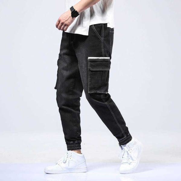 men's jeans mens multi pocket harlan pants fashion trend loose letter print drawstring trousers designer male plus size casual clothing, Blue
men's jeans mens multi pocket harlan pants fashion trend loose letter print drawstring trousers designer male plus size casual clothing, Blue
