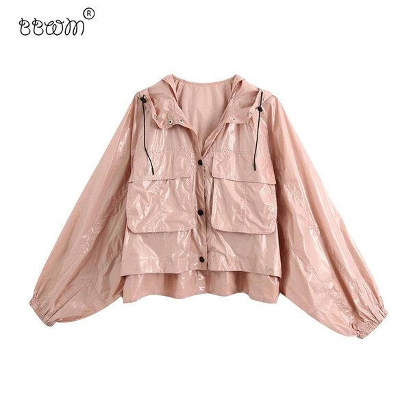 women's jackets tide women vogue pockets shiny loose coat vintage adjustable drawstring hood outerwear female chic, Black;brown
women's jackets tide women vogue pockets shiny loose coat vintage adjustable drawstring hood outerwear female chic, Black;brown