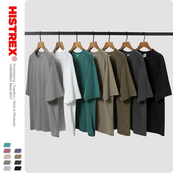 men's t-shirts histrex oversized vintage 100% cotton 190g center back seam men t shirt clothing male tshirt o neck man o5gi4#, White;black
men's t-shirts histrex oversized vintage 100% cotton 190g center back seam men t shirt clothing male tshirt o neck man o5gi4#, White;black