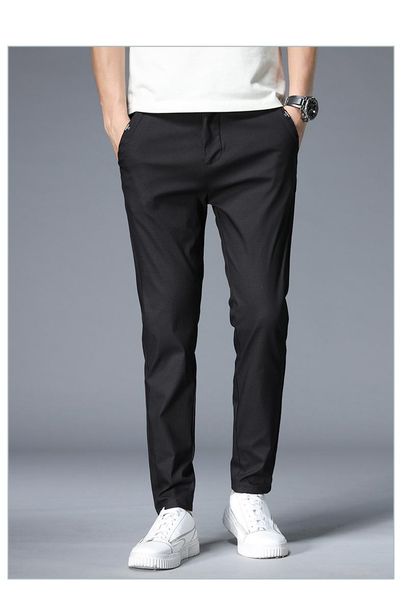 men's pants summer thin casual men 4 colors classic style fashion business slim fit straight cotton solid color brand trousers, Black
men's pants summer thin casual men 4 colors classic style fashion business slim fit straight cotton solid color brand trousers, Black