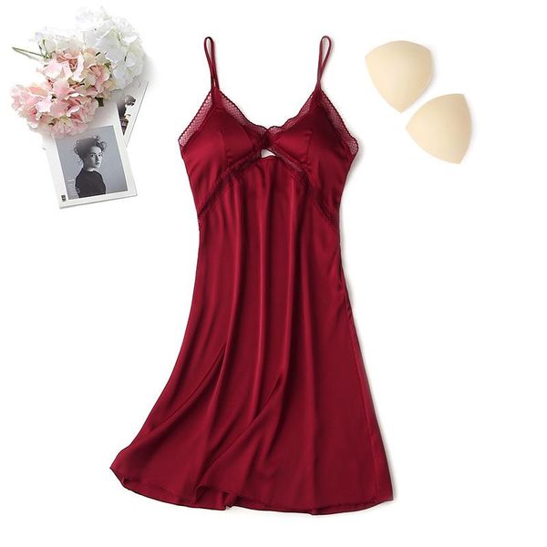 women nightdress satin spaghetti strap nightgown hollow out sleepwear intimate lingerie sleep dress silky homewear women's, Black;red
women nightdress satin spaghetti strap nightgown hollow out sleepwear intimate lingerie sleep dress silky homewear women's, Black;red