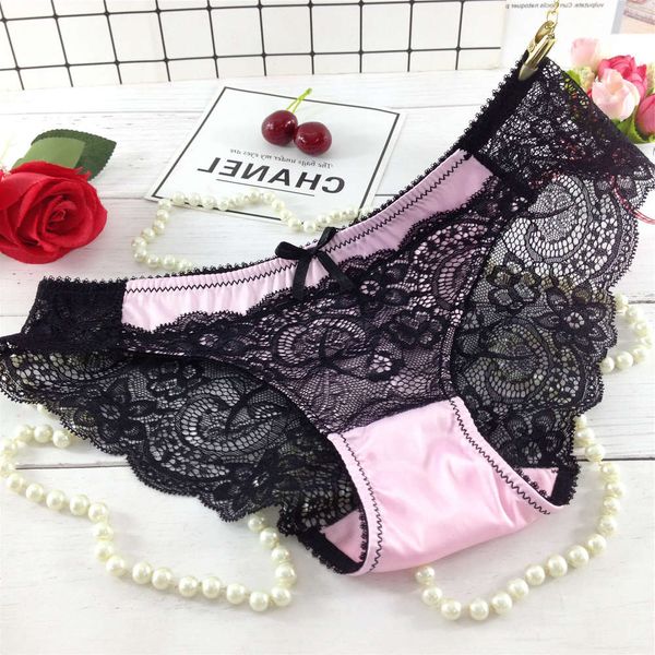 lingerie girl weimi lace traceless low waist transparent triangle cotton crotch women's seductive underwear, Black;pink
lingerie girl weimi lace traceless low waist transparent triangle cotton crotch women's seductive underwear, Black;pink