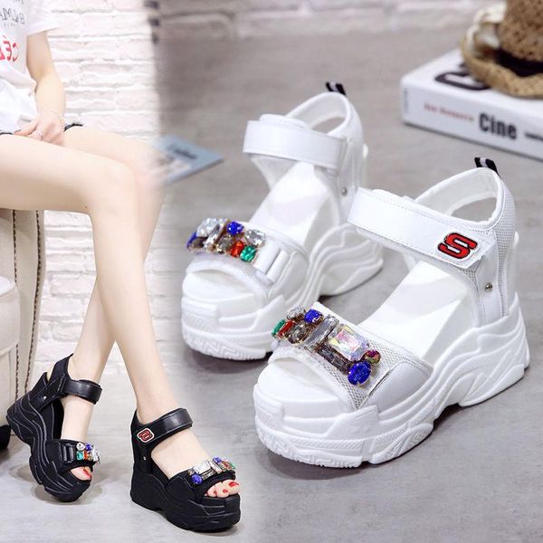 summer 2021 wild muffin bottom wedge high-heeled roman sandals rhinestone thick fairy female z518, Black
summer 2021 wild muffin bottom wedge high-heeled roman sandals rhinestone thick fairy female z518, Black