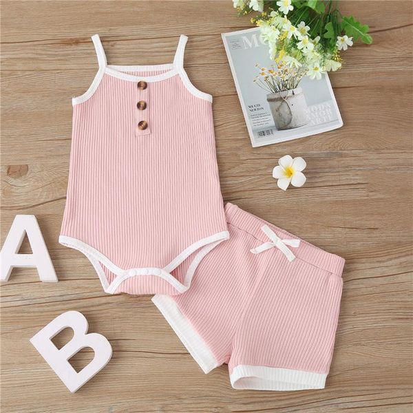 2pcs infant born baby girl clothing fashion outfit yellow/pink/green/khaki solid color sling button sleeveless romper shorts sets, White
2pcs infant born baby girl clothing fashion outfit yellow/pink/green/khaki solid color sling button sleeveless romper shorts sets, White