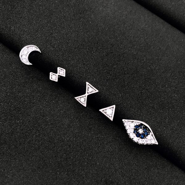 s925 pure silver ear stud anti evil eye geometric combination earring set fashionable personality design luxury brand monaco jewelry, Golden;silver
s925 pure silver ear stud anti evil eye geometric combination earring set fashionable personality design luxury brand monaco jewelry, Golden;silver