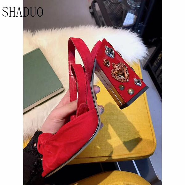 shaduo luxury women genuine leather fish mouth high heel rivet decorative single shoe buckle design wedding shoes dress, Black
shaduo luxury women genuine leather fish mouth high heel rivet decorative single shoe buckle design wedding shoes dress, Black