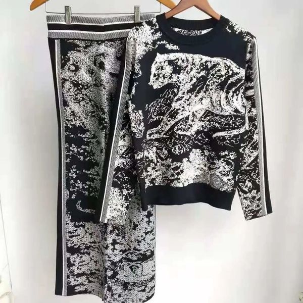 women's two piece pants female knitting tube bottoms casual jungle standard shredded jacquard sleeve long set y6v2, White
women's two piece pants female knitting tube bottoms casual jungle standard shredded jacquard sleeve long set y6v2, White