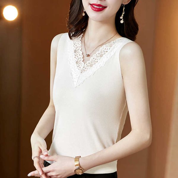 woman blouse modal lace stitching vest women shirt v-neck polyester patchwork female shirts ol basic womens and blouses 210604, White
woman blouse modal lace stitching vest women shirt v-neck polyester patchwork female shirts ol basic womens and blouses 210604, White
