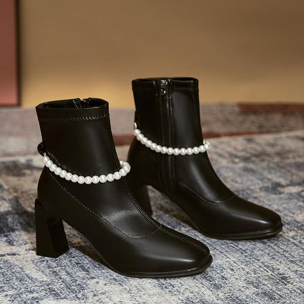 boots ankle women 2021 autumn women's high-heeled pearl chain short-tube fashion black knight
boots ankle women 2021 autumn women's high-heeled pearl chain short-tube fashion black knight
