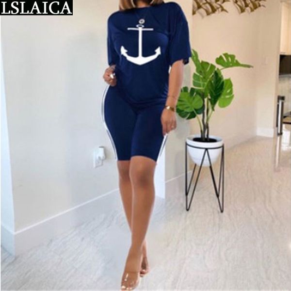 fashion arrival two-piece short-sleeved t-shirt navy sports suit anchor print o-neck summer fitness tracksuit 210520, White
fashion arrival two-piece short-sleeved t-shirt navy sports suit anchor print o-neck summer fitness tracksuit 210520, White