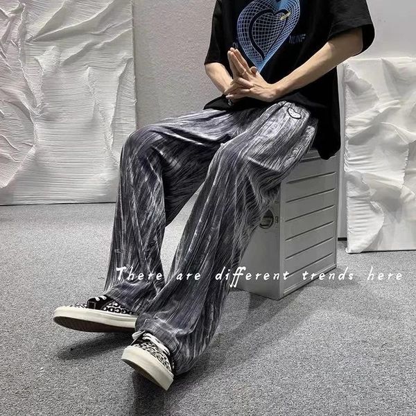 men's pants striped wide-leg korean casual fashion loose straight-leg streetwear hip-hop trousers men, Black
men's pants striped wide-leg korean casual fashion loose straight-leg streetwear hip-hop trousers men, Black