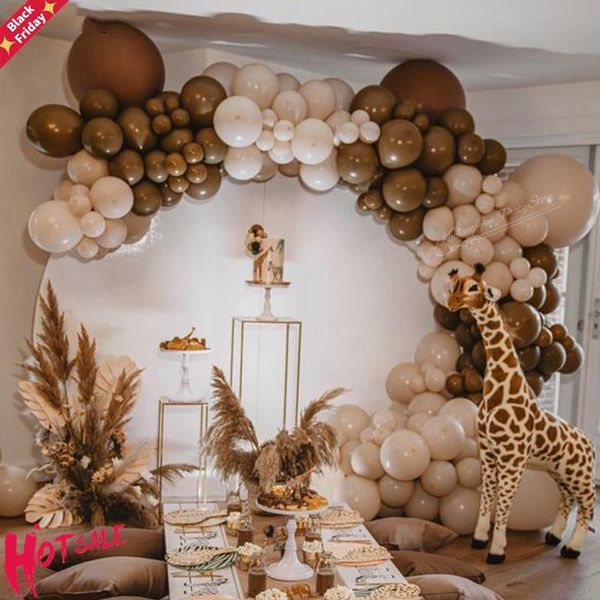 party decoration 136pcs/set double coffee balloons garland birthday wedding arch skin latex balloon baby shower decorations
party decoration 136pcs/set double coffee balloons garland birthday wedding arch skin latex balloon baby shower decorations