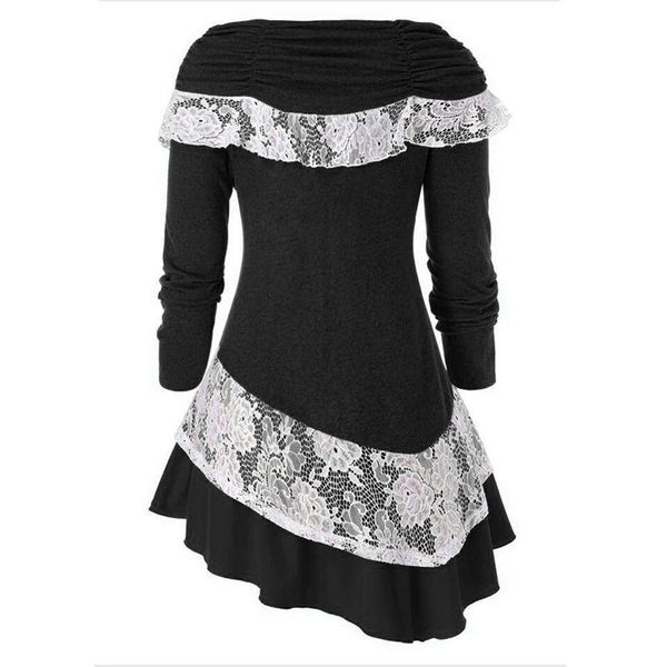 casual dresses christmas lace stitching irregular party lady holiday dress women elegant round neck solid long sleeve fashion, Black;gray
casual dresses christmas lace stitching irregular party lady holiday dress women elegant round neck solid long sleeve fashion, Black;gray
