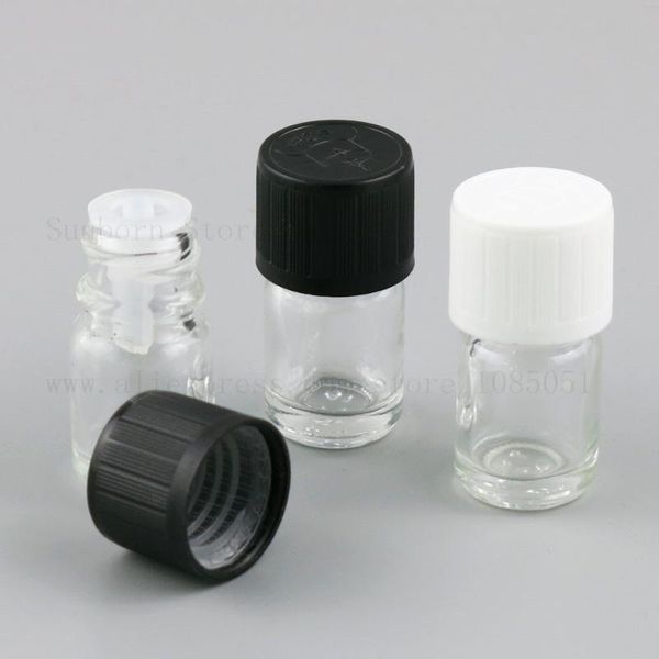 storage bottles & jars 20pcs 3ml clear glass essential oil perfume e liquid small sample vials with black white cap orifice reducer
storage bottles & jars 20pcs 3ml clear glass essential oil perfume e liquid small sample vials with black white cap orifice reducer
