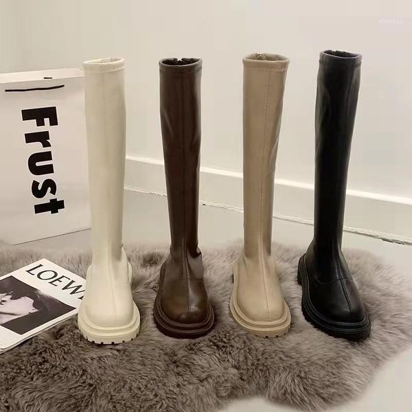 boots women platform winter gothic shoes long fashion black beige mid calf round toe slip on riding
boots women platform winter gothic shoes long fashion black beige mid calf round toe slip on riding