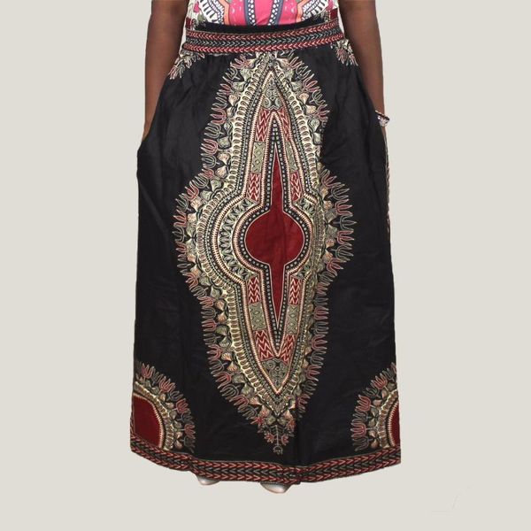 ethnic clothing dashiki black print style african long skirt cotton wax pockets casual elastic waist women, Red
ethnic clothing dashiki black print style african long skirt cotton wax pockets casual elastic waist women, Red