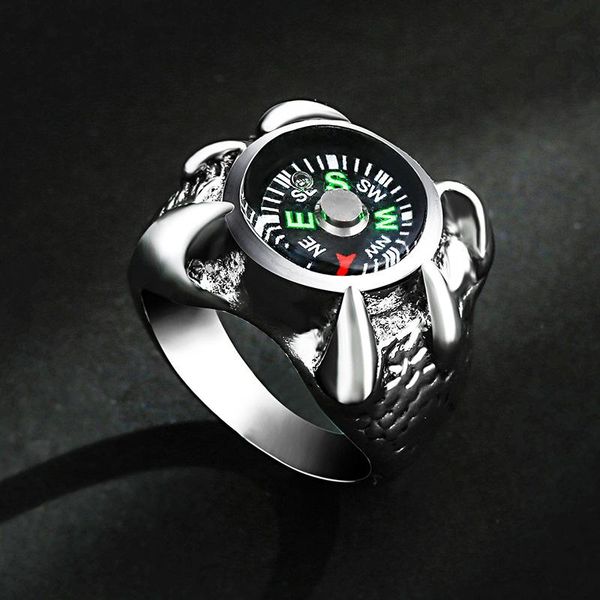 cluster rings japan and south korea fashion individuality creative jewelry men's retro compass ring, Golden;silver
cluster rings japan and south korea fashion individuality creative jewelry men's retro compass ring, Golden;silver