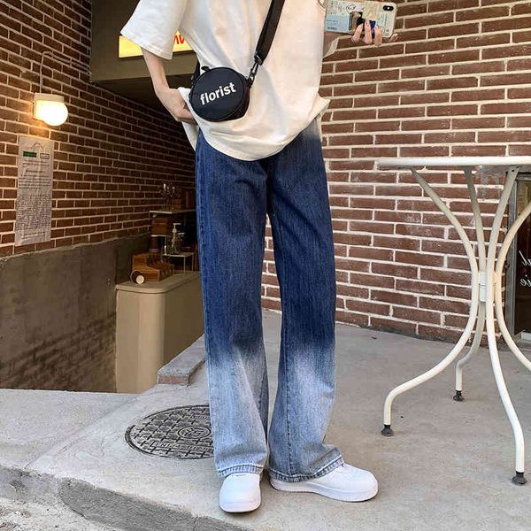 gradient old color female jeans 2021 spring new high korean waist long-legged were thin straight pants, Blue
gradient old color female jeans 2021 spring new high korean waist long-legged were thin straight pants, Blue