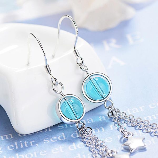 hoop & huggie star earrings female five-pointed long blue artificial crystal design niche cold wind ladies, Golden;silver
hoop & huggie star earrings female five-pointed long blue artificial crystal design niche cold wind ladies, Golden;silver