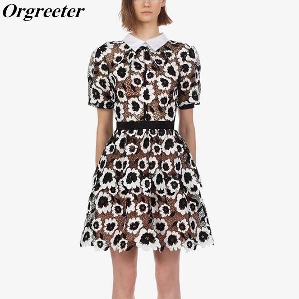 est self-portrait lace dress summer vintage short sleeve lapel slim embroidery flower hollow a-line 210525, Black;gray
est self-portrait lace dress summer vintage short sleeve lapel slim embroidery flower hollow a-line 210525, Black;gray