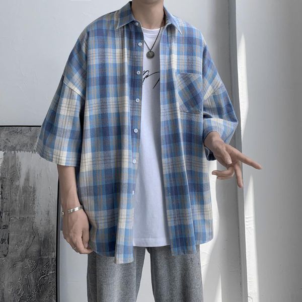 men's casual shirts 2021 summer short sleeve lattice printing lapel collar pocket decoration clothes camisa masculina -xl, White;black
men's casual shirts 2021 summer short sleeve lattice printing lapel collar pocket decoration clothes camisa masculina -xl, White;black