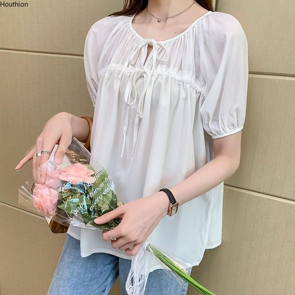 women's blouses & shirts houthion silk short sleeve plus size shirt solid korean casual fashion chiffon blouse o-neck, White
women's blouses & shirts houthion silk short sleeve plus size shirt solid korean casual fashion chiffon blouse o-neck, White