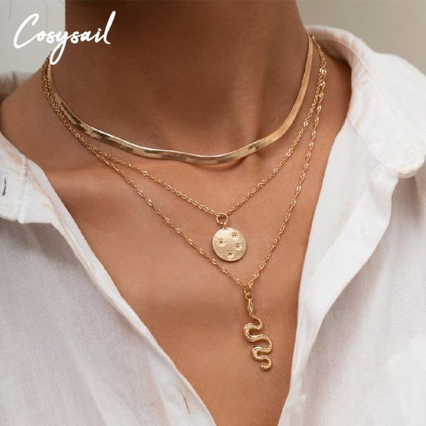 chains cosysail 2pcs/set multilayer snake pendant necklace for female gold color unique chain choker statement jewelry, Silver
chains cosysail 2pcs/set multilayer snake pendant necklace for female gold color unique chain choker statement jewelry, Silver