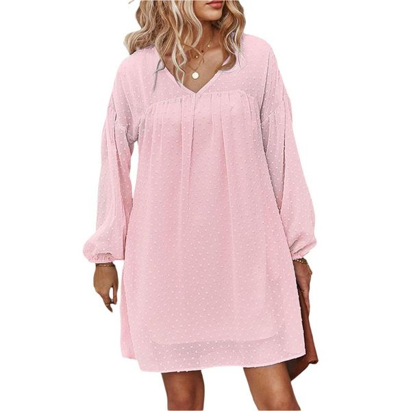 casual dresses 2021 women female chiffon temperament dress lady adults solid color dots v-neck long sleeve 1 piece for ladies, s//l/xl/xxl, Black;gray
casual dresses 2021 women female chiffon temperament dress lady adults solid color dots v-neck long sleeve 1 piece for ladies, s//l/xl/xxl, Black;gray