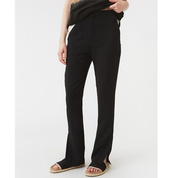 women's pants & capris 2021 autumn winter fashion classic trendy trousers side slit slim drape wide leg high waist casual, Black;white
women's pants & capris 2021 autumn winter fashion classic trendy trousers side slit slim drape wide leg high waist casual, Black;white