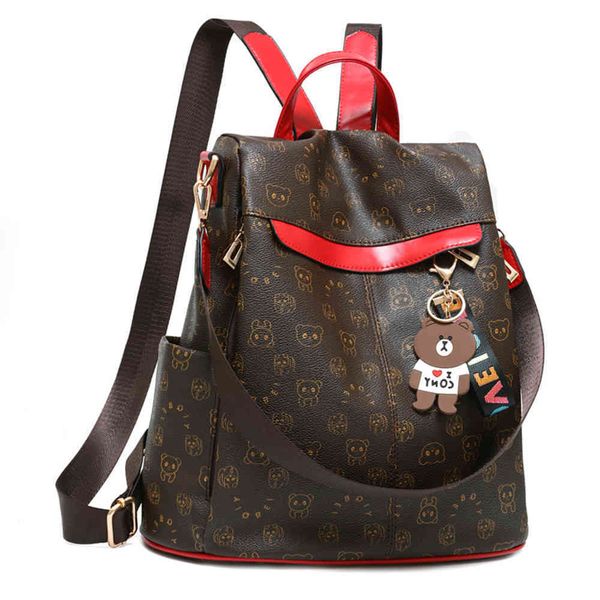 double shoulder women's bag 2021 fashion korean versatile schoolbag female student soft skin cartoon backpack
double shoulder women's bag 2021 fashion korean versatile schoolbag female student soft skin cartoon backpack