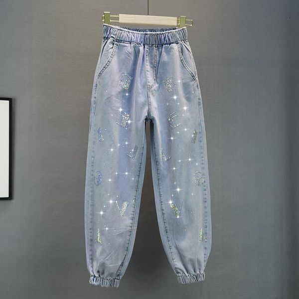 women's jeans sequined women autumn elastic harem pocket solid ankle length casual female pants quality, Blue
women's jeans sequined women autumn elastic harem pocket solid ankle length casual female pants quality, Blue