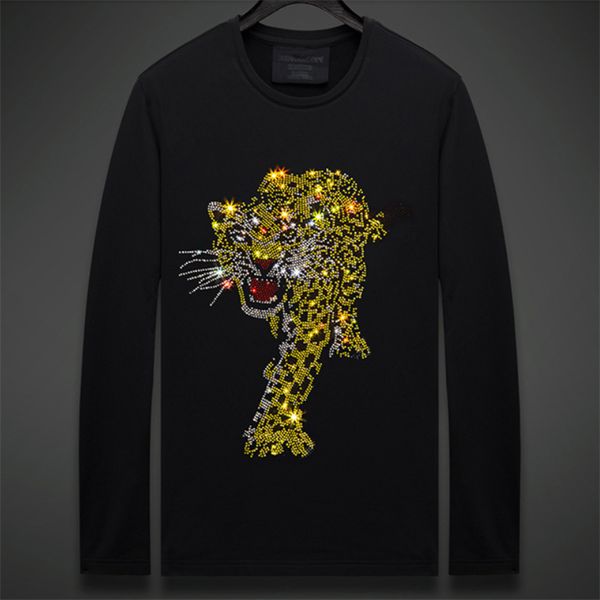 men's t-shirts in addition to velvet men's t-shirt with puncture tiger man's bottom shirt fall and winter long sleeve big siz, White;black
men's t-shirts in addition to velvet men's t-shirt with puncture tiger man's bottom shirt fall and winter long sleeve big siz, White;black