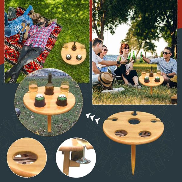 garden decorations portable beer wine table holder wooden outdoor round stakes hole desksimple mini picnic rack easy to carry drop
garden decorations portable beer wine table holder wooden outdoor round stakes hole desksimple mini picnic rack easy to carry drop