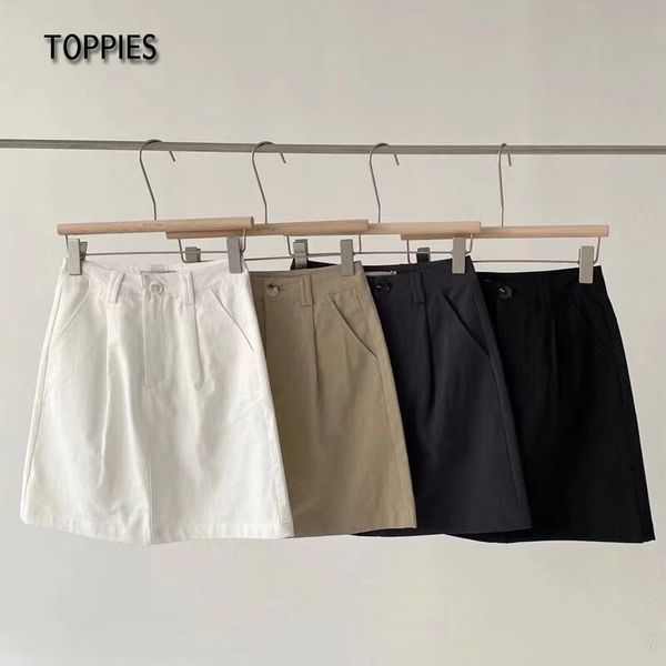 ies summer white cotton mini skirts high waist a-line skirts solid color back pockets casual streetwear 210412, Black
ies summer white cotton mini skirts high waist a-line skirts solid color back pockets casual streetwear 210412, Black