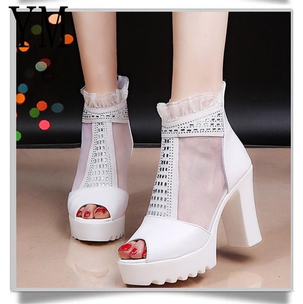 dress shoes 2021 cutout women sandals mesh lace square high heel summer woman pumps crystal peep toe gladiator after zip, Black
dress shoes 2021 cutout women sandals mesh lace square high heel summer woman pumps crystal peep toe gladiator after zip, Black