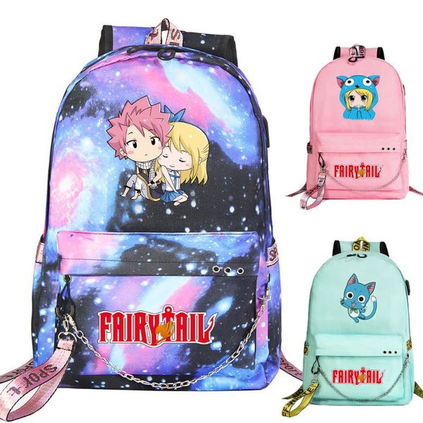 backpack cartoon fairy tail prints boys girls kids school bag women usb chain canvas men bagpack packsack bookbag
backpack cartoon fairy tail prints boys girls kids school bag women usb chain canvas men bagpack packsack bookbag
