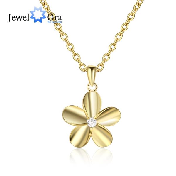 fashion gold color pendant necklaces for women elegant flower necklace with zirconia mother sister gift (jewelora ne102564), Silver
fashion gold color pendant necklaces for women elegant flower necklace with zirconia mother sister gift (jewelora ne102564), Silver