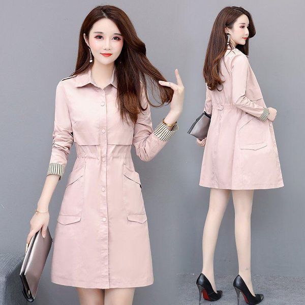 women's trench coats fashion women casual mid-length korean windbreaker spring coat outerwear female plus size 3xl r930 with lining, Tan;black
women's trench coats fashion women casual mid-length korean windbreaker spring coat outerwear female plus size 3xl r930 with lining, Tan;black