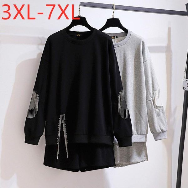 women's two piece pants ladies spring autumn plus size sports sets for women large loose cotton t-shirt and shorts training suit 3xl 4x, White
women's two piece pants ladies spring autumn plus size sports sets for women large loose cotton t-shirt and shorts training suit 3xl 4x, White