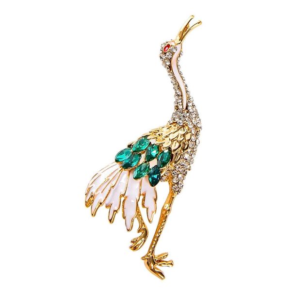 new fashion alloy diamond crane brooch simple temperament versatile suit pin accessories, Gray
new fashion alloy diamond crane brooch simple temperament versatile suit pin accessories, Gray