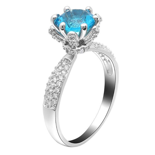 wedding rings seanlov classic shiny blue cubic zircon ring elegance charm flower finger princess engagement for women jewelry, Slivery;golden
wedding rings seanlov classic shiny blue cubic zircon ring elegance charm flower finger princess engagement for women jewelry, Slivery;golden